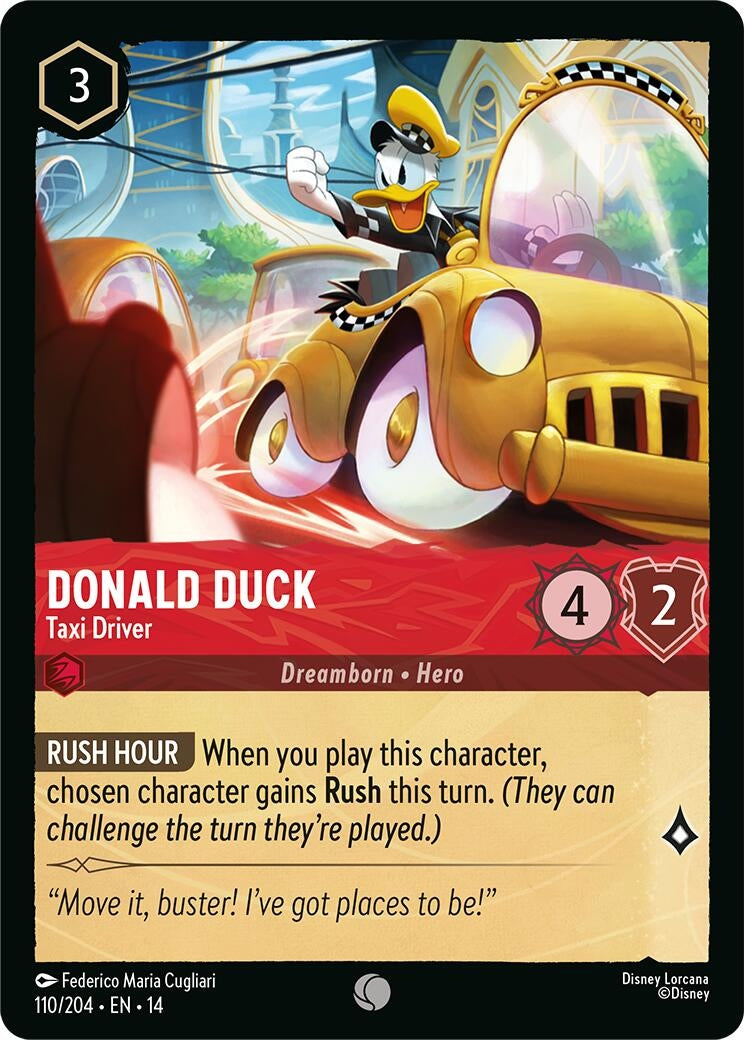 Image for Donald Duck - Taxi Driver (110/204) [Hyperia City] - Disney Lorcana