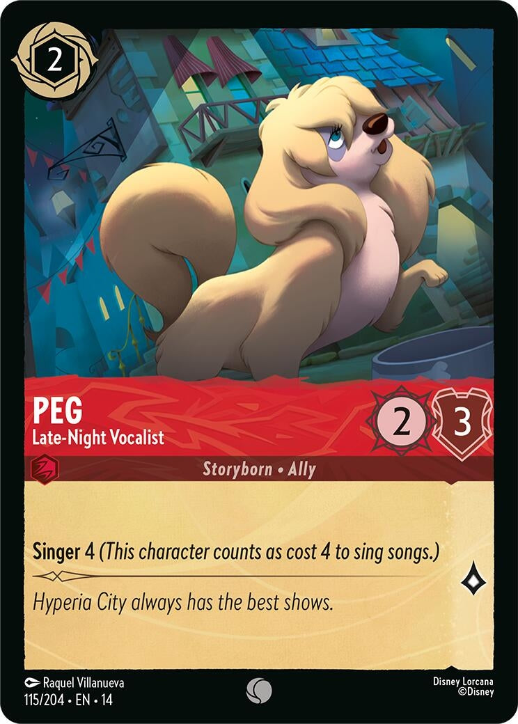 Image for Peg - Late-Night Vocalist (115/204) [Hyperia City] - Disney Lorcana