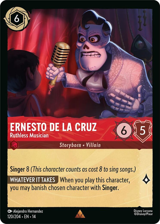 Image for Ernesto de la Cruz - Ruthless Musician (120/204) [Hyperia City] - Disney Lorcana