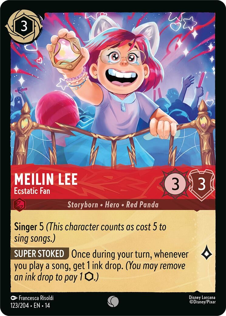 Image for Meilin Lee - Ecstatic Fan (123/204) [Hyperia City] - Disney Lorcana