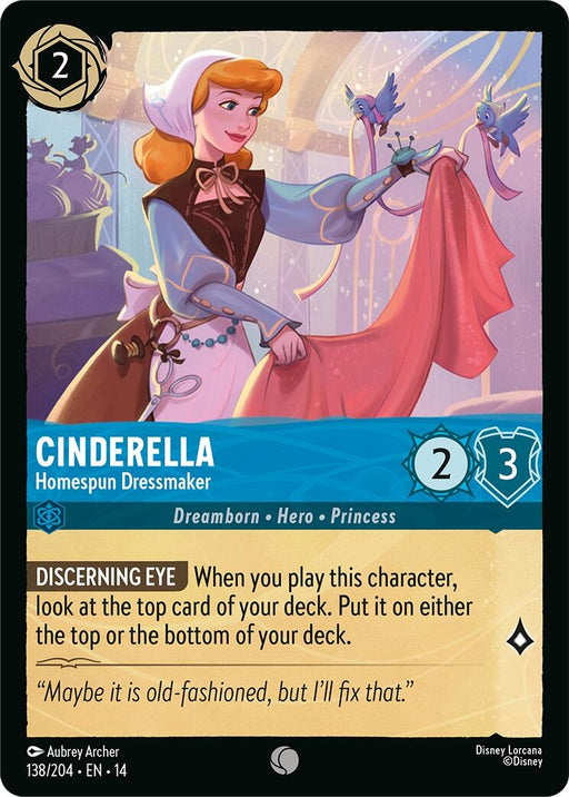 Image for Cinderella - Homespun Dressmaker (138/204) [Hyperia City] - Disney Lorcana