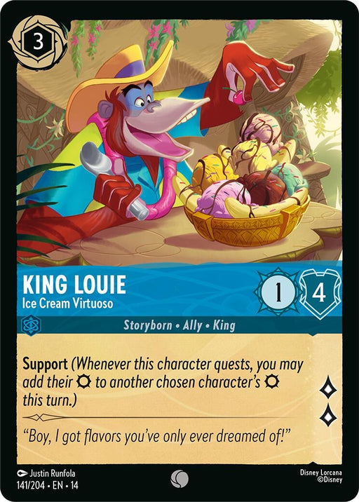 Image for King Louie - Ice Cream Virtuoso (141/204) [Hyperia City] - Disney Lorcana