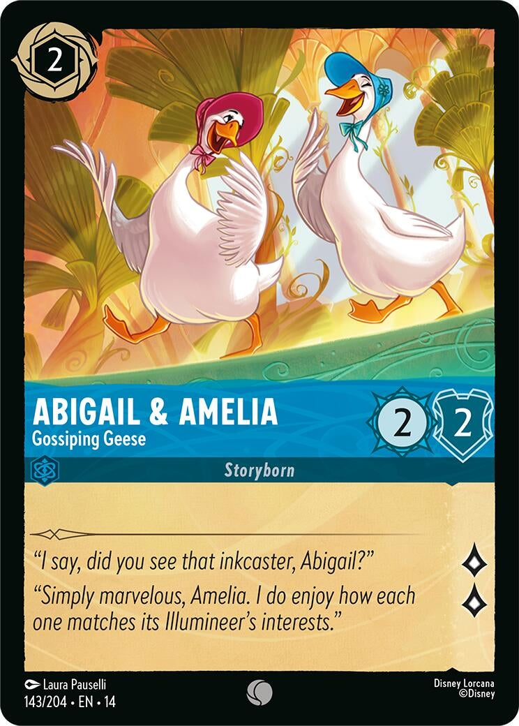 Image for Abigail & Amelia - Gossiping Geese (143/204) [Hyperia City] - Disney Lorcana