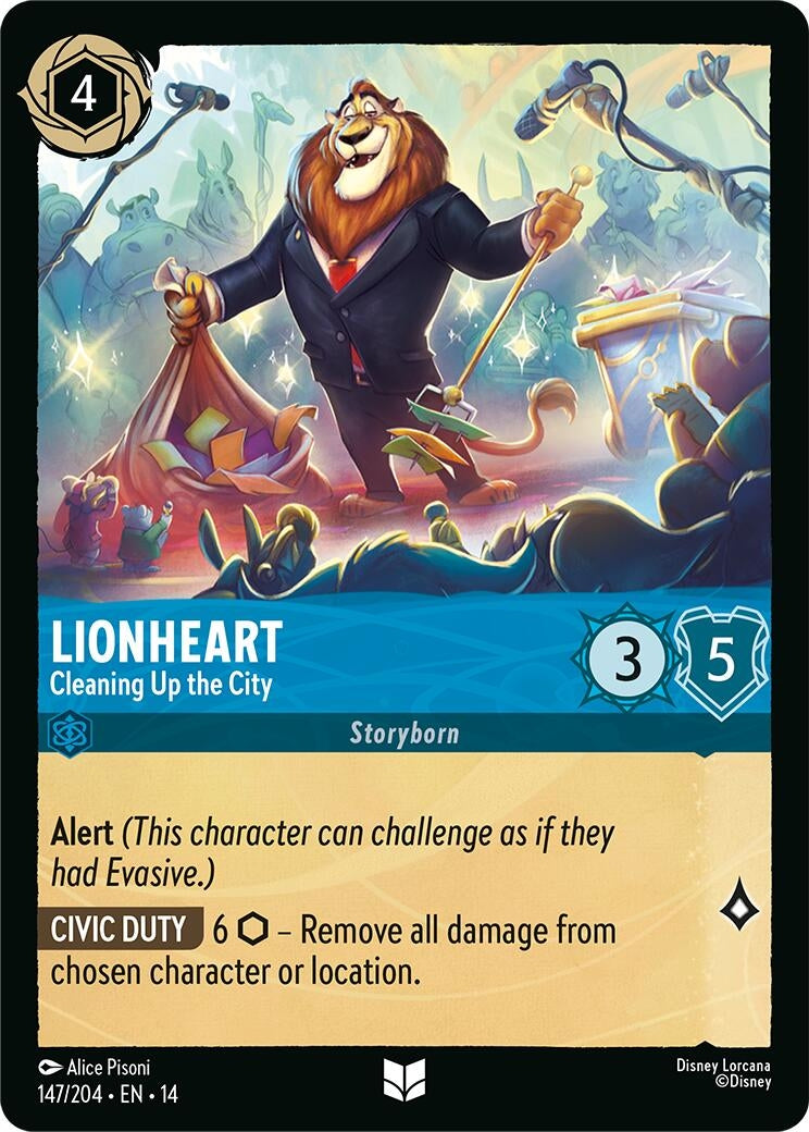 Image for Lionheart - Cleaning Up the City (147/204) [Hyperia City] - Disney Lorcana