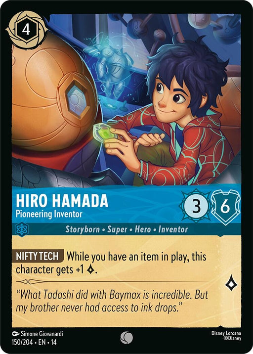 Image for Hiro Hamada - Pioneering Inventor (150/204) [Hyperia City] - Disney Lorcana