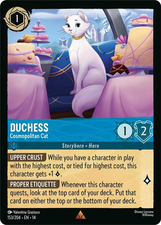 Image for Duchess - Cosmopolitan Cat (153/204) [Hyperia City] - Disney Lorcana