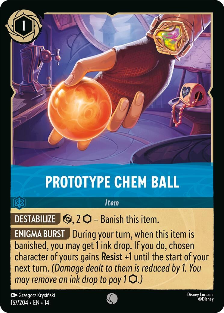 Image for Prototype Chem Ball (167/204) [Hyperia City] - Disney Lorcana
