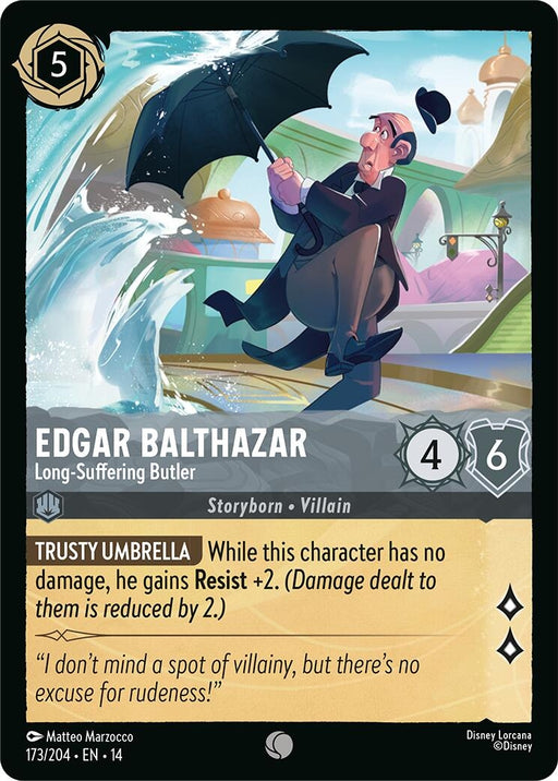 Image for Edgar Balthazar - Long-Suffering Butler (173/204) [Hyperia City] - Disney Lorcana