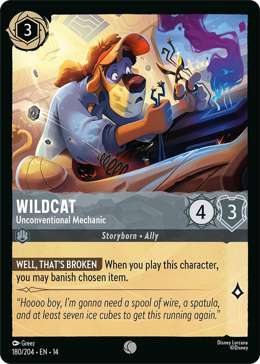 Image for Wildcat - Unconventional Mechanic (180/204) [Hyperia City] - Disney Lorcana