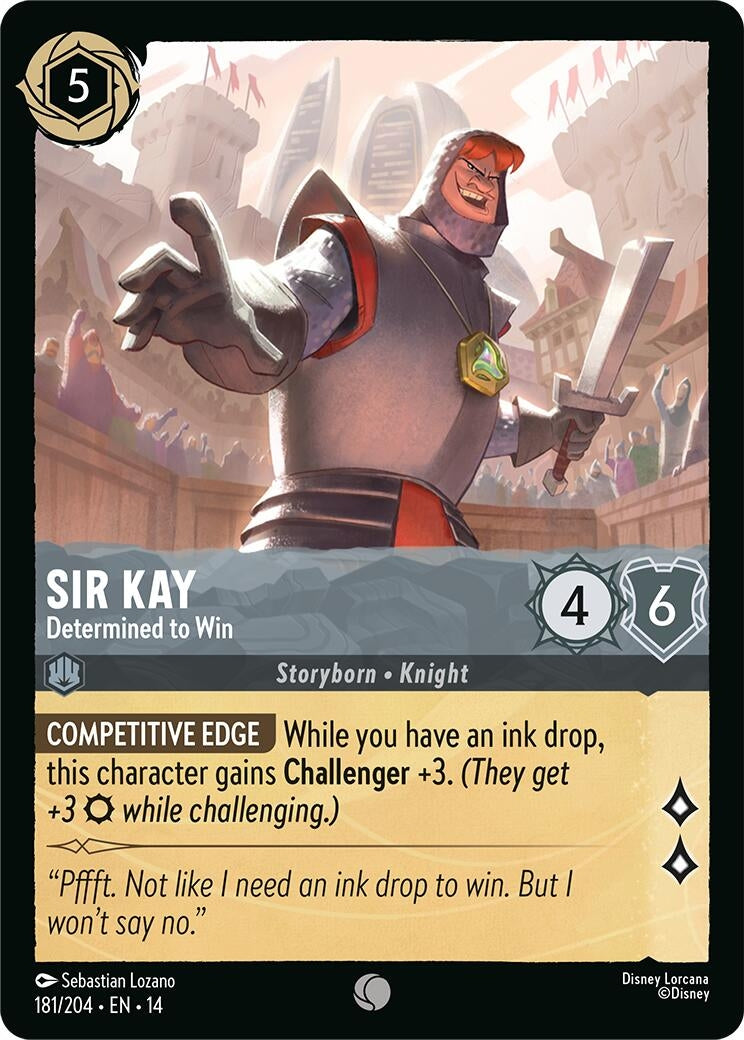 Image for Sir Kay - Determined to Win (181/204) [Hyperia City] - Disney Lorcana