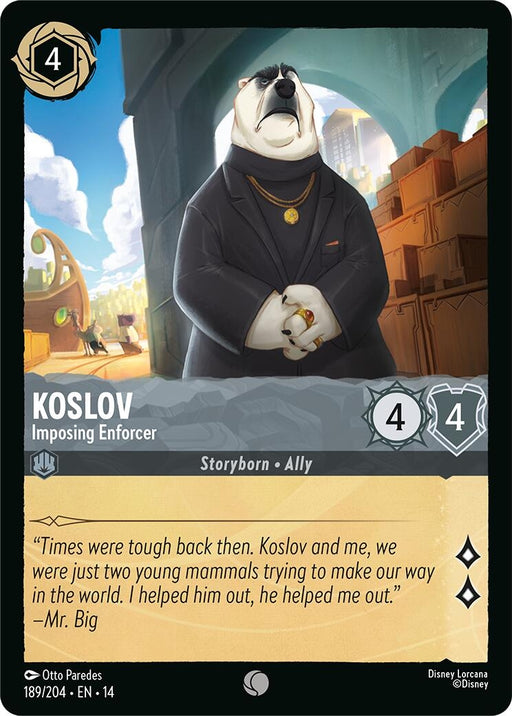 Image for Koslov - Imposing Enforcer (189/204) [Hyperia City] - Disney Lorcana