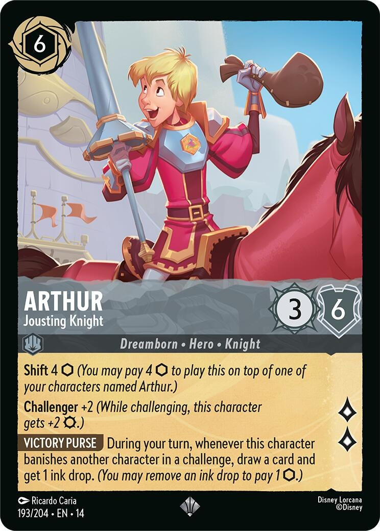 Image for Arthur - Jousting Knight (193/204) [Hyperia City] - Disney Lorcana