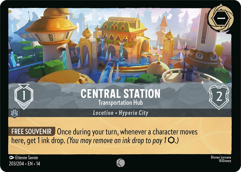 Image for Central Station - Transportation Hub (203/204) [Hyperia City] - Disney Lorcana