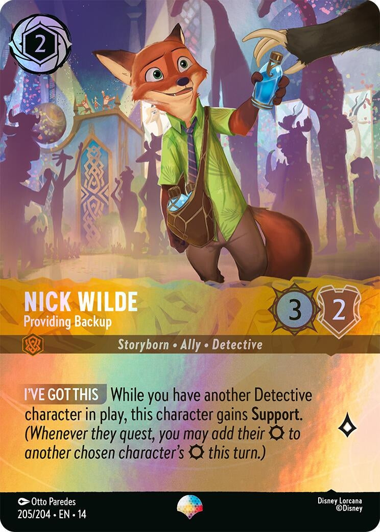 Image for Nick Wilde - Providing Backup (Epic) (205/204) [Hyperia City] - Disney Lorcana