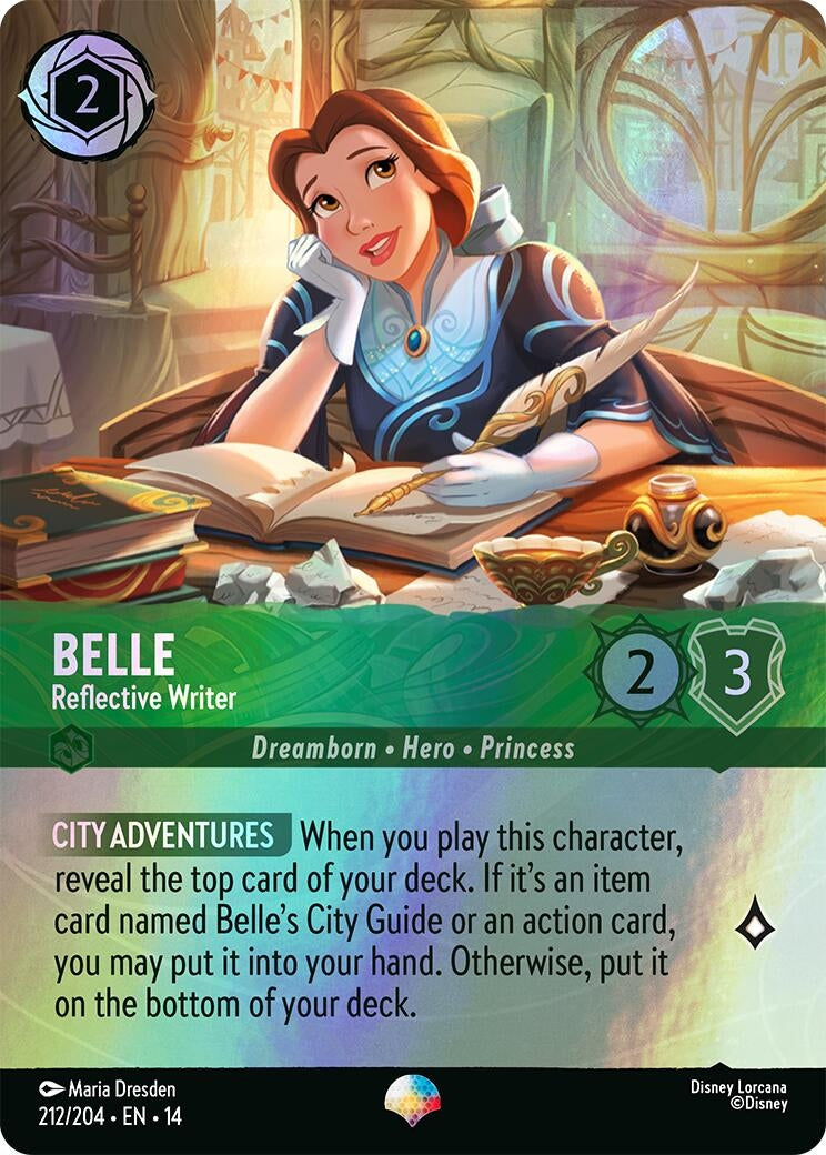 Image for Belle - Reflective Writer (Epic) (212/204) [Hyperia City] - Disney Lorcana