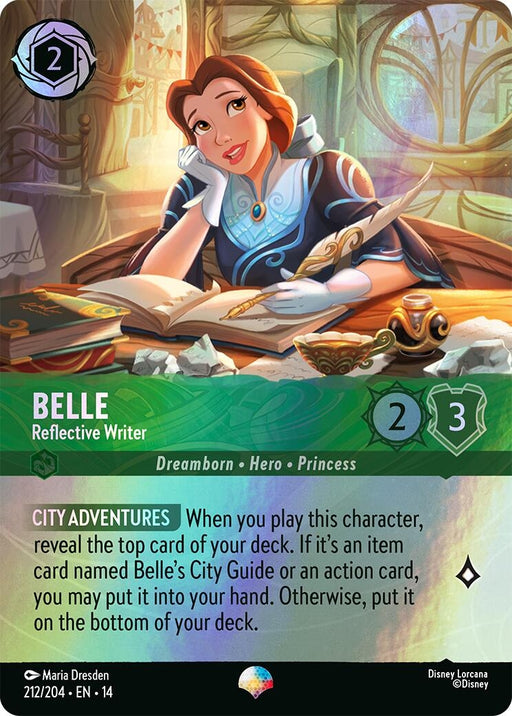 Image for Belle - Reflective Writer (Epic) (212/204) [Hyperia City] - Disney Lorcana