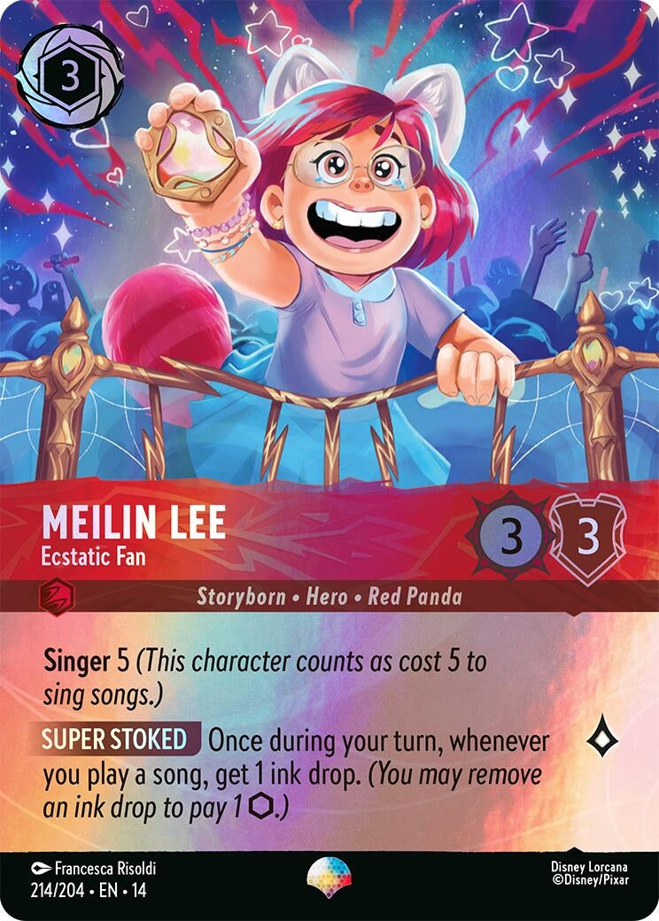Image for Meilin Lee - Ecstatic Fan (Epic) (214/204) [Hyperia City] - Disney Lorcana