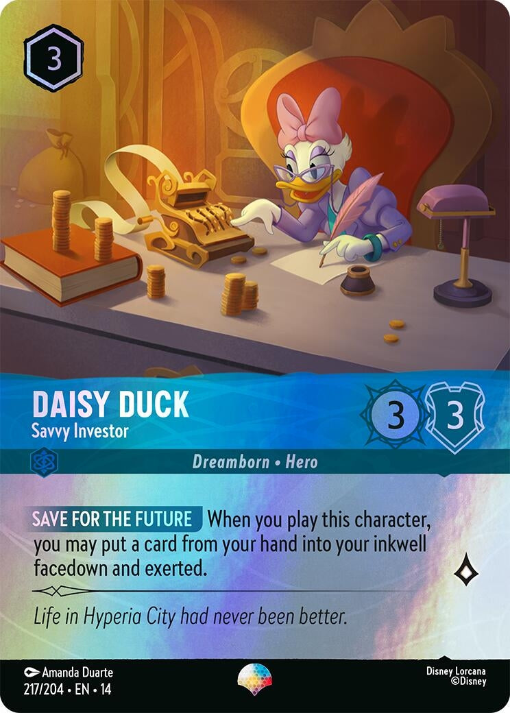 Image for Daisy Duck - Savvy Investor (Epic) (217/204) [Hyperia City] - Disney Lorcana