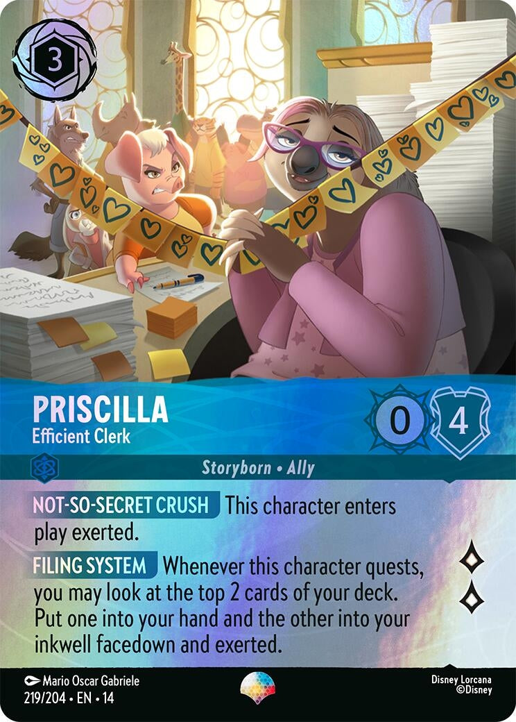 Image for Priscilla - Efficient Clerk (Epic) (219/204) [Hyperia City] - Disney Lorcana