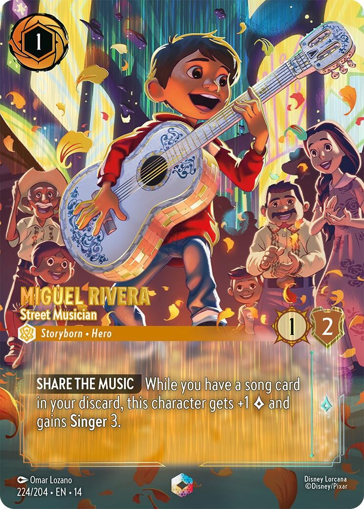 Image for Miguel Rivera - Street Musician (Enchanted) (224/204) [Hyperia City] - Disney Lorcana