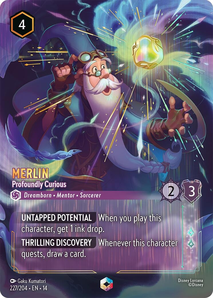 Image for Merlin - Profoundly Curious (Enchanted) (227/204) [Hyperia City] - Disney Lorcana