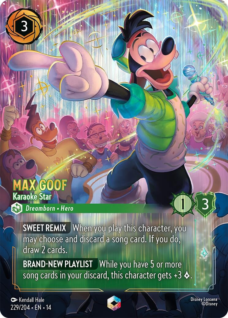 Image for Max Goof - Karaoke Star (Enchanted) (229/204) [Hyperia City] - Disney Lorcana