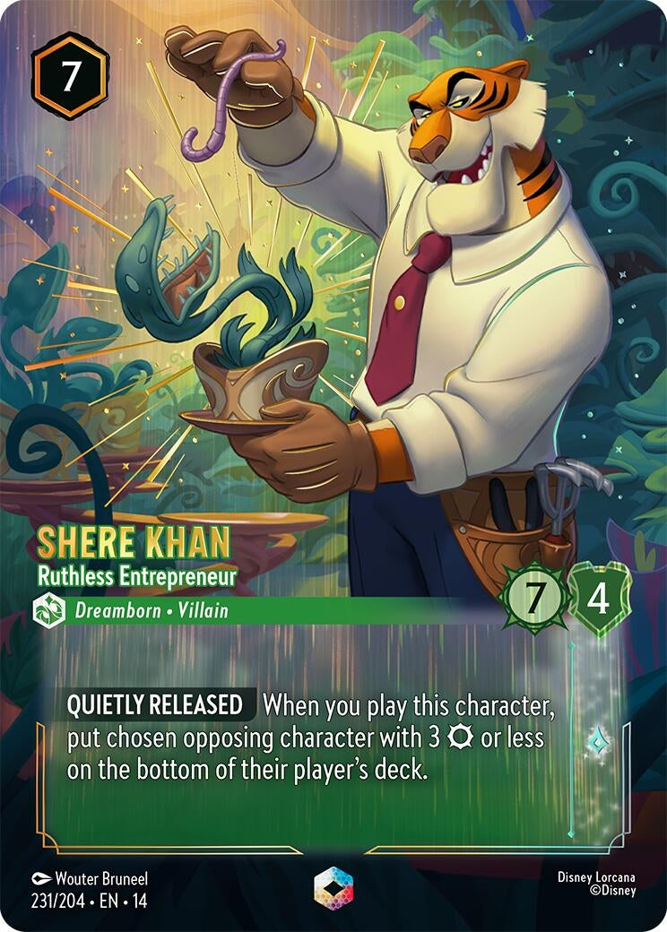 Image for Shere Khan - Ruthless Entrepreneur (Enchanted) (231/204) [Hyperia City] - Disney Lorcana