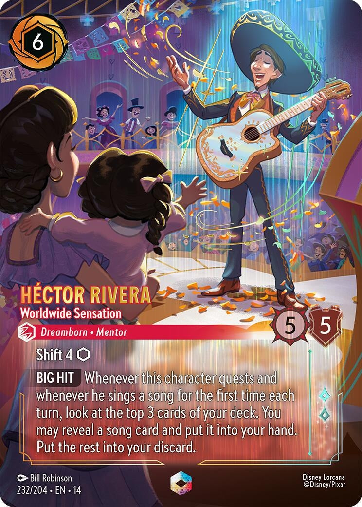 Image for Hector Rivera - Worldwide Sensation (Enchanted) (232/204) [Hyperia City] - Disney Lorcana
