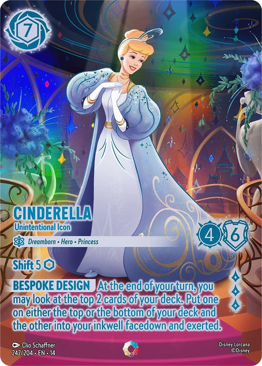 Image for Cinderella - Unintentional Icon (Iconic) (242/204) [Hyperia City] - Disney Lorcana
