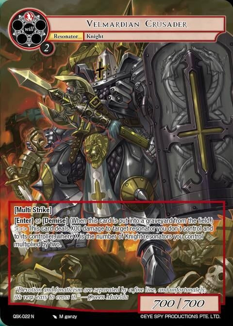 Image for Velmardian Crusader (QSK-022 N) [The Quest of the Seven Keys] - Force of Will