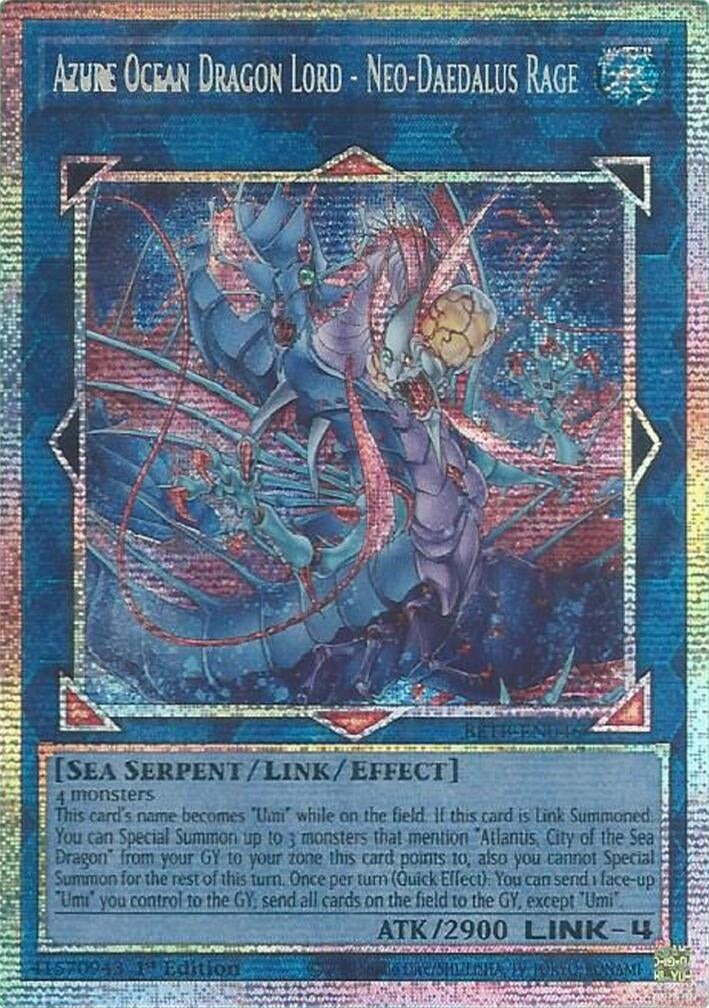 Image for Azure Ocean Dragon Lord - Neo-Daedalus Rage (Starlight Rare) (BETB-EN046) [Beyond the Brave] - YuGiOh