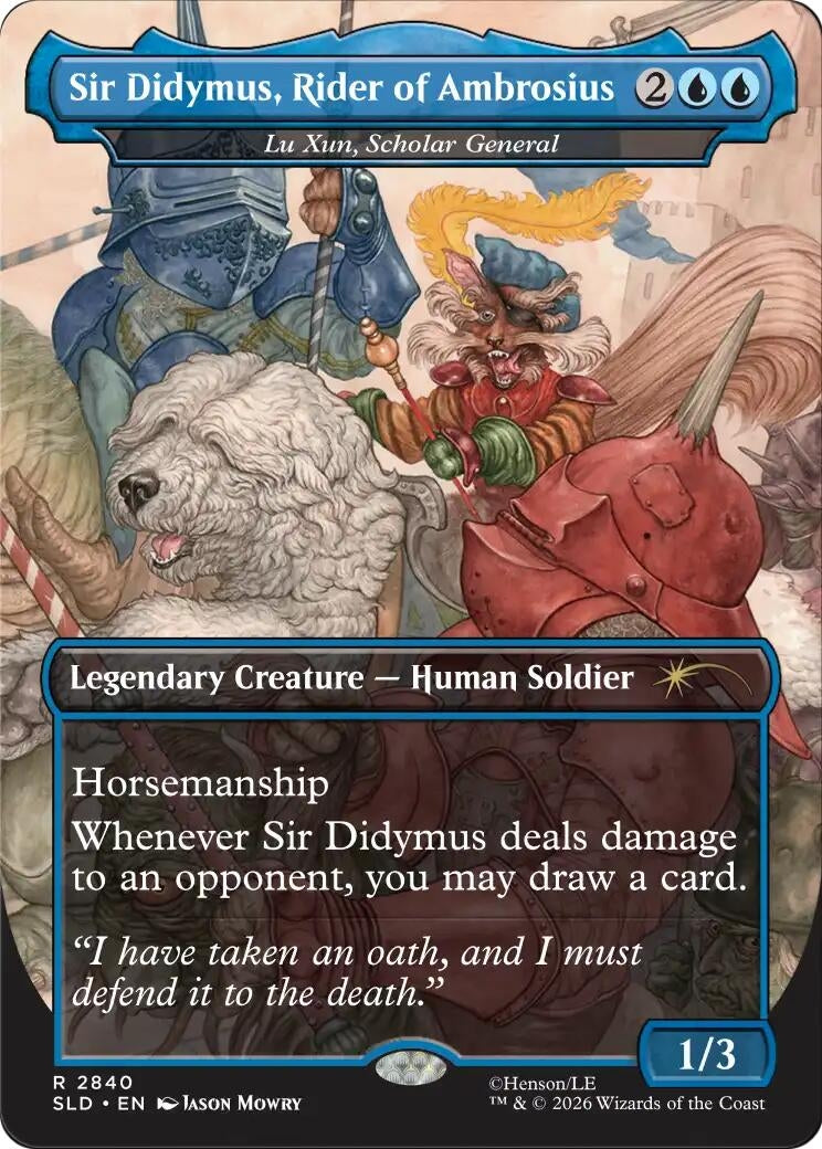 Image for Sir Didymus, Rider of Ambrosius - Lu Xun, Scholar General (2840) [Secret Lair Drop Series] - Magic: The Gathering