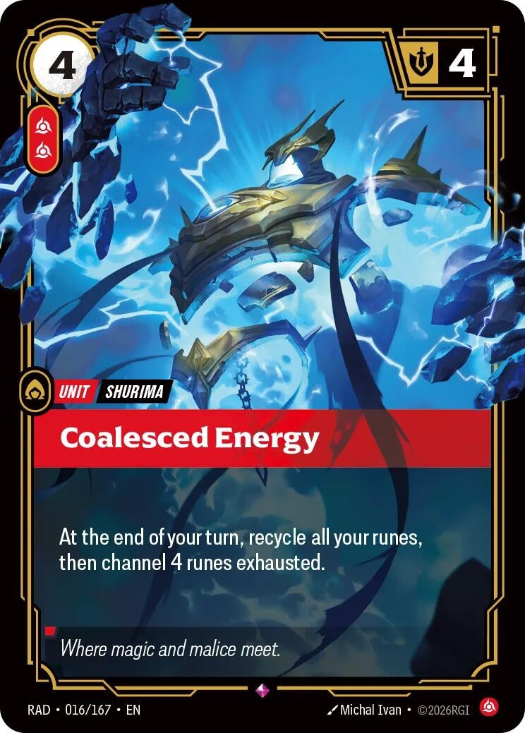 Image for Coalesced Energy (016/167) [Radiance] - Riftbound: League of Legends Trading Card Game