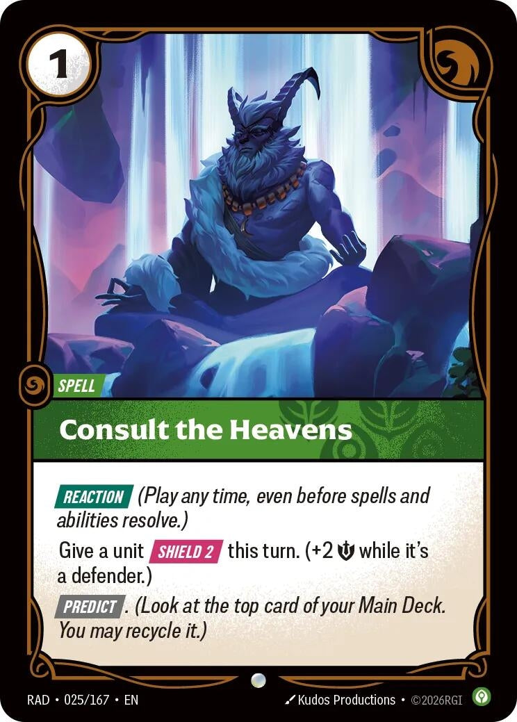 Image for Consult the Heavens (025/167) [Radiance] - Riftbound: League of Legends Trading Card Game
