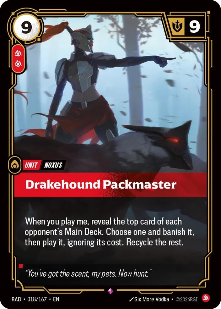 Image for Drakehound Packmaster (018/167) [Radiance] - Riftbound: League of Legends Trading Card Game