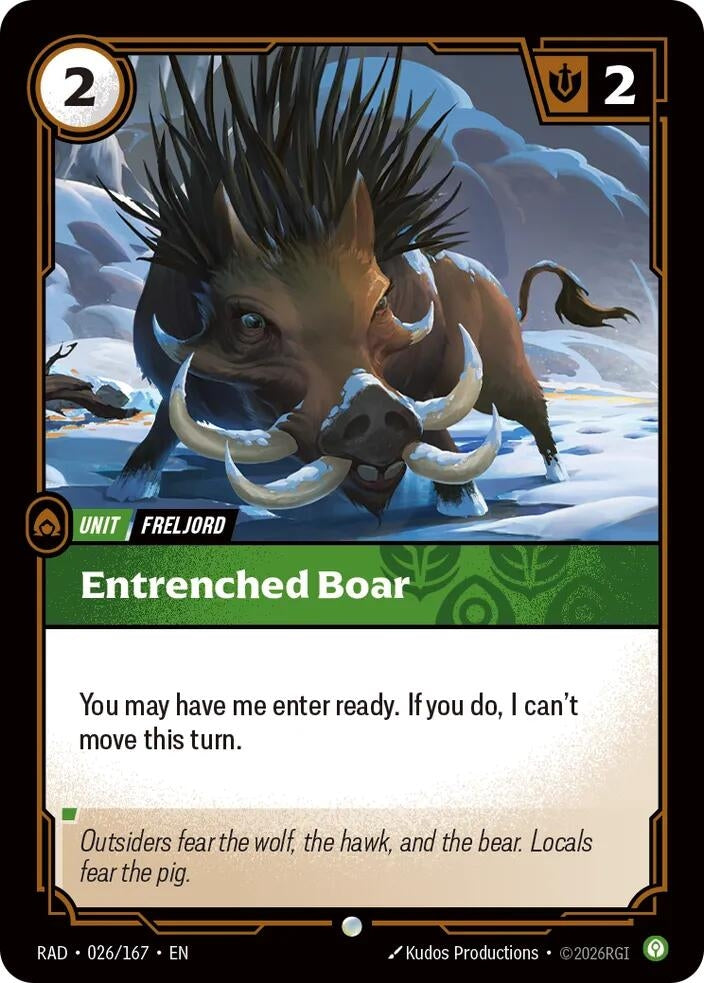 Image for Entrenched Boar (026/167) [Radiance] - Riftbound: League of Legends Trading Card Game