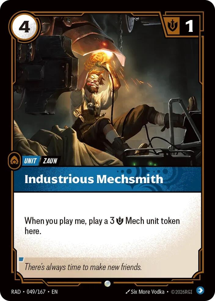 Image for Industrious Mechsmith (049/167) [Radiance] - Riftbound: League of Legends Trading Card Game