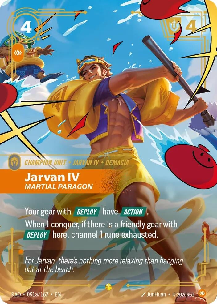 Image for Jarvan IV, Martial Paragon (Alternate Art) (091a/167) [Radiance] - Riftbound: League of Legends Trading Card Game
