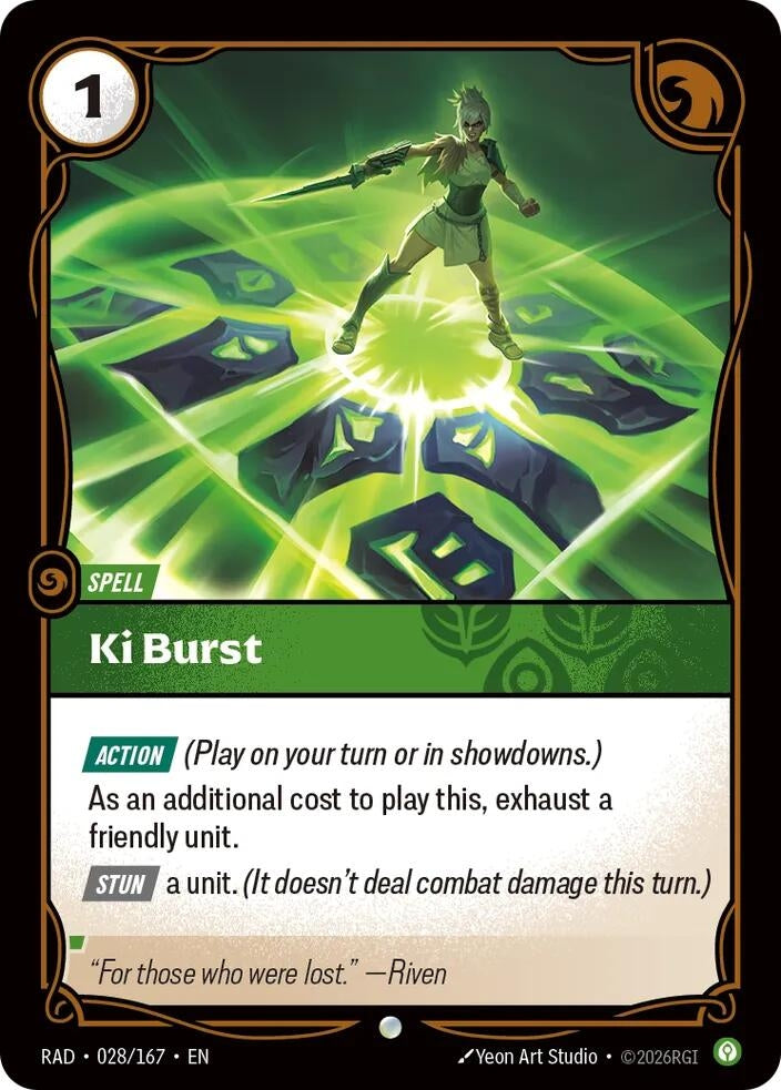 Image for Ki Burst (028/167) [Radiance] - Riftbound: League of Legends Trading Card Game