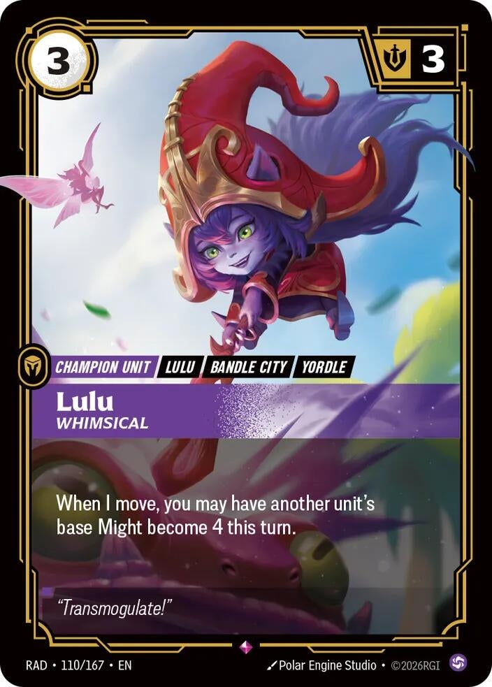 Image for Lulu, Whimsical (110/167) [Radiance] - Riftbound: League of Legends Trading Card Game