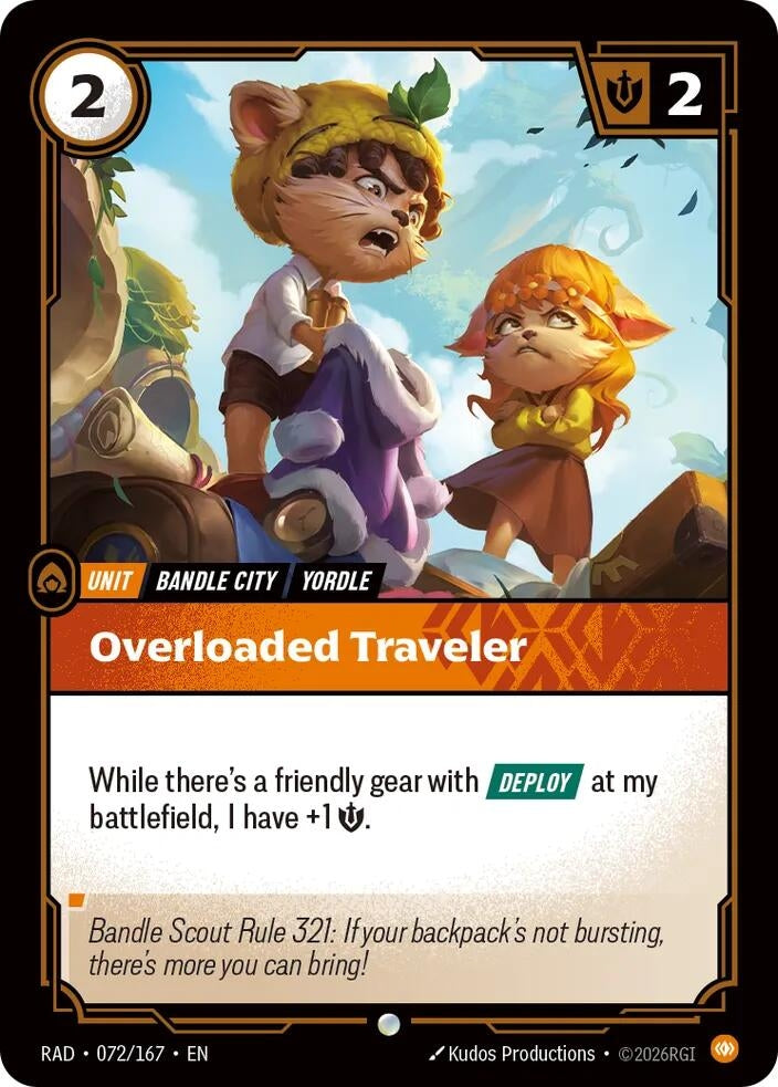 Image for Overloaded Traveler (072/167) [Radiance] - Riftbound: League of Legends Trading Card Game