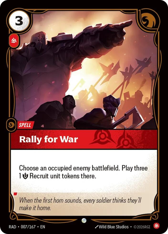 Image for Rally for War (007/167) [Radiance] - Riftbound: League of Legends Trading Card Game