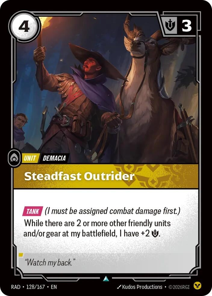 Image for Steadfast Outrider (128/167) [Radiance] - Riftbound: League of Legends Trading Card Game