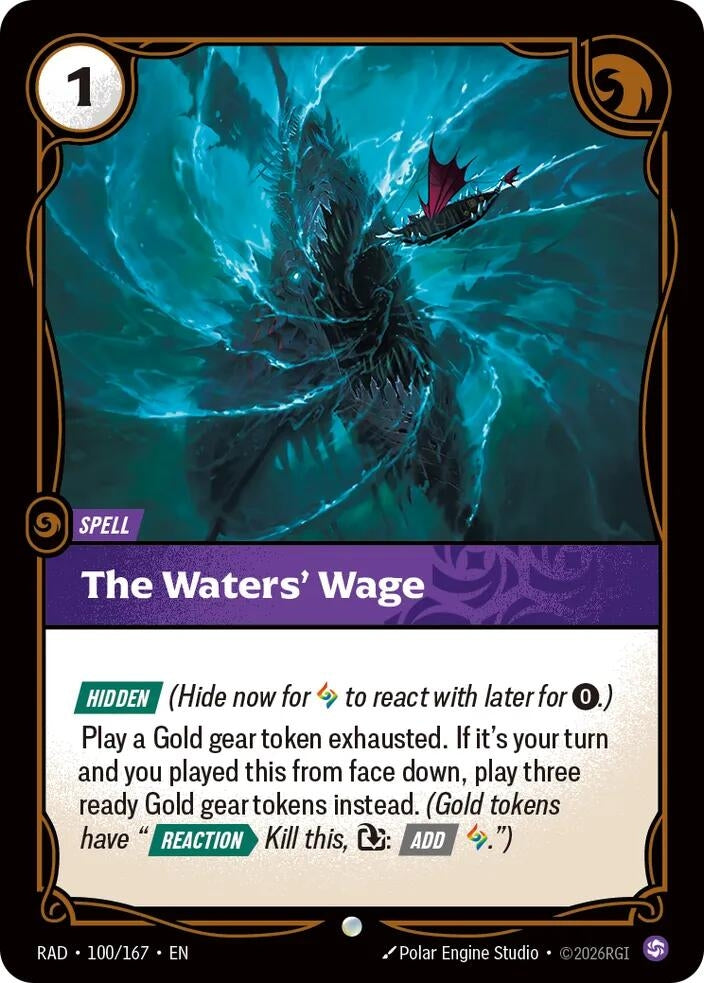 Image for The Waters' Wage (100/167) [Radiance] - Riftbound: League of Legends Trading Card Game