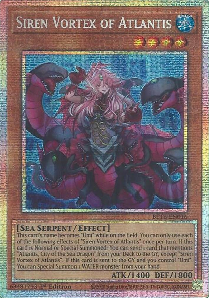 Image for Siren Vortex of Atlantis (Starlight Rare) (BETB-EN016) [Beyond the Brave] - YuGiOh
