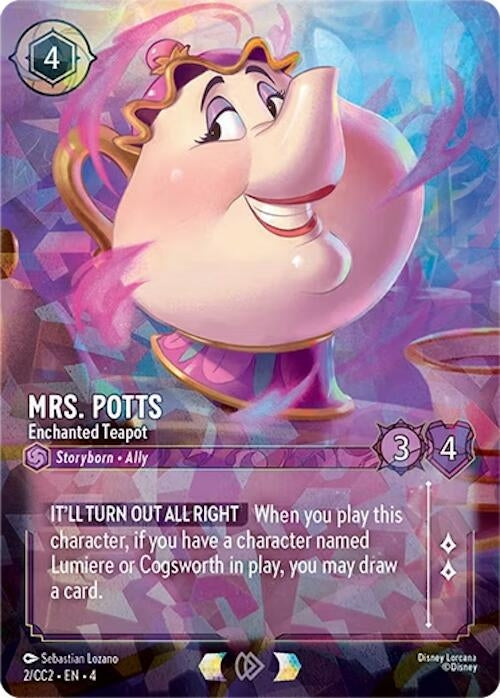 Image for Mrs. Potts - Enchanted Teapot (2) [Disney Lorcana Promo Cards] - Disney Lorcana