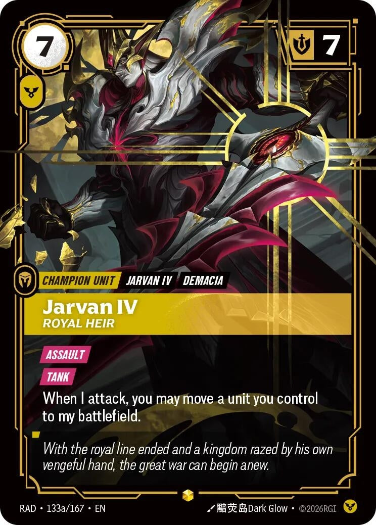 Image for Jarvan IV, Royal Heir (Alternate Art) (133a/167) [Radiance] - Riftbound: League of Legends Trading Card Game
