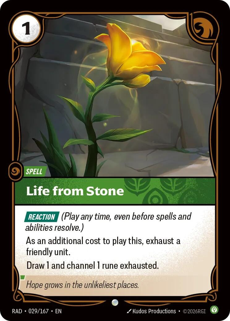 Image for Life from Stone (029/167) [Radiance] - Riftbound: League of Legends Trading Card Game