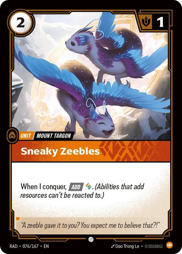 Image for Sneaky Zeebles (076/167) [Radiance] - Riftbound: League of Legends Trading Card Game