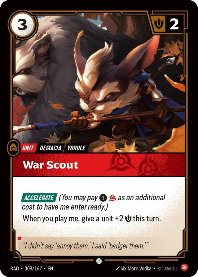 Image for War Scout (008/167) [Radiance] - Riftbound: League of Legends Trading Card Game